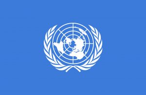Det internationale og upartiske flag for FN 0 Forende Nationer